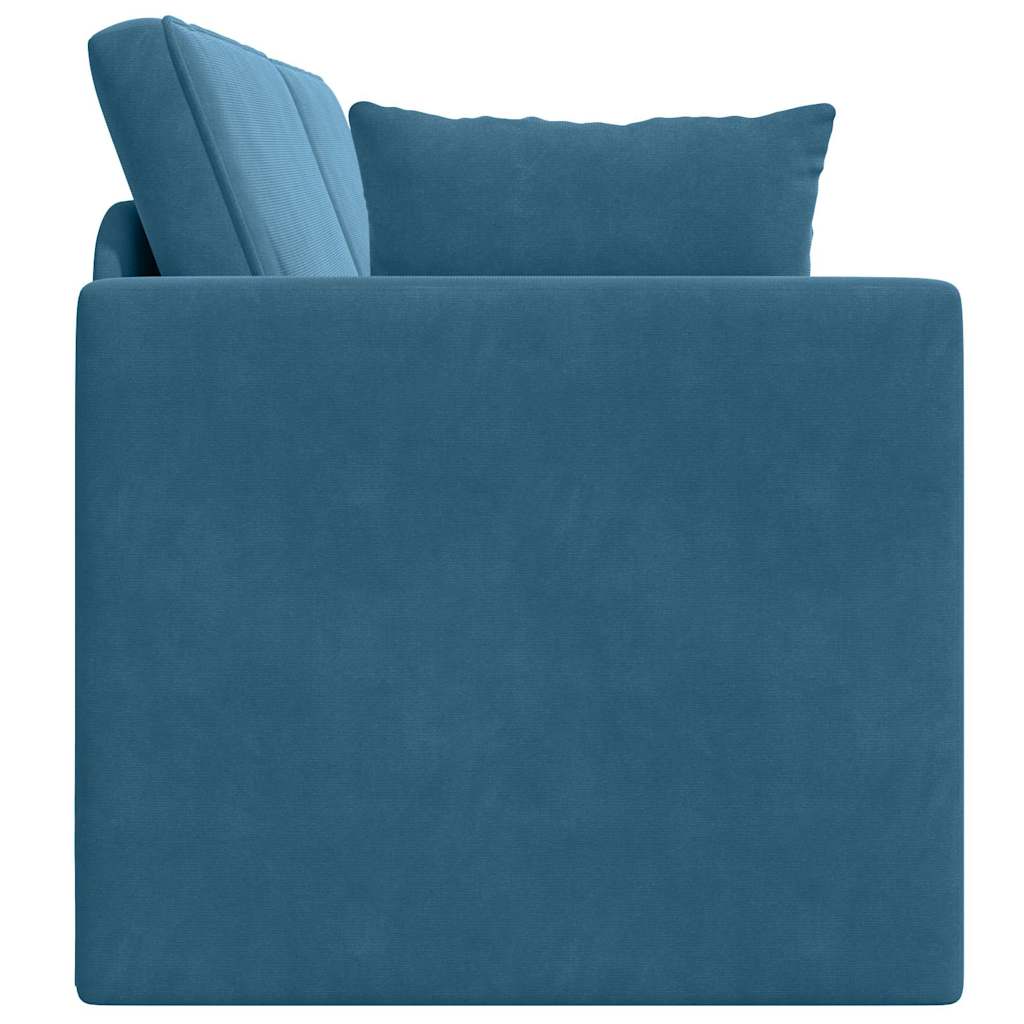 Sofá-Cama Azul 213 x 70 x 77 cm Veludo
