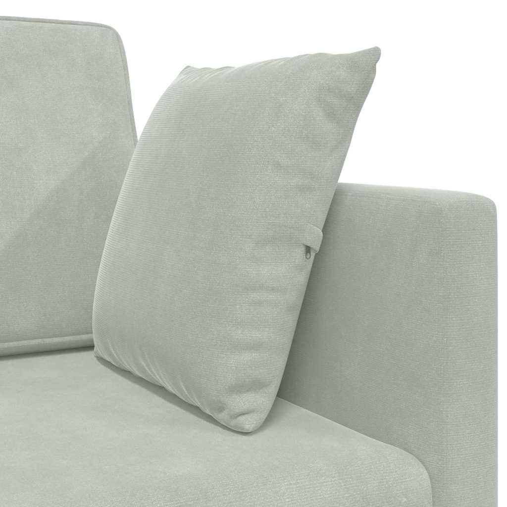 Sofá-Cama Cinzento-claro 213 x 70 x 77 cm Veludo