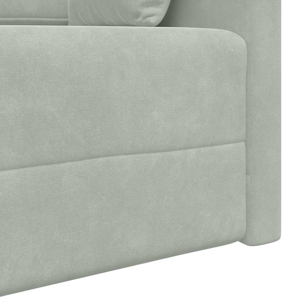 Sofá-Cama Cinzento-claro 213 x 70 x 77 cm Veludo