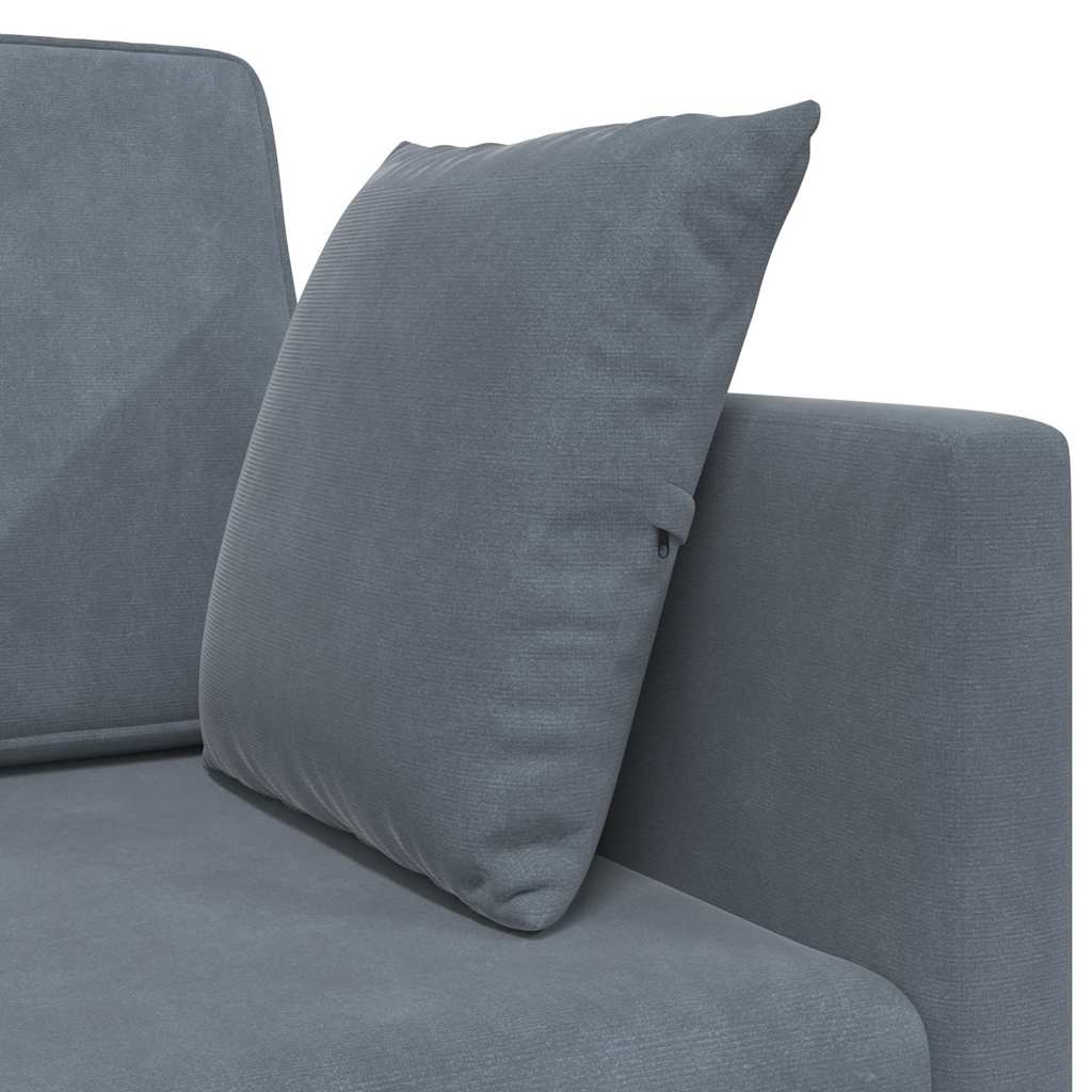 Sofá-Cama Cinza Escuro 213 x 70 x 77 cm Veludo