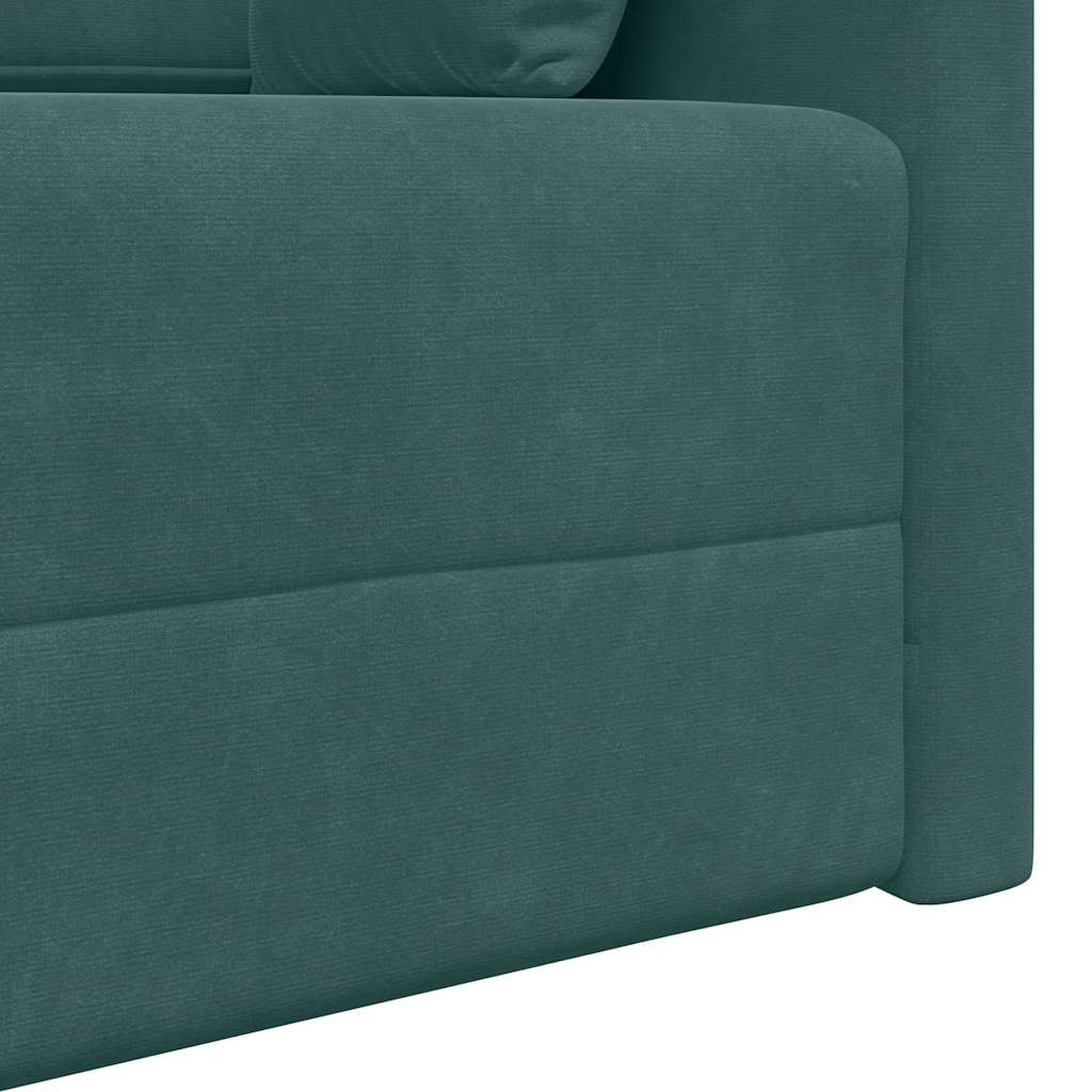 Sofá-Cama Verde-escuro 213 x 70 x 77 cm Veludo