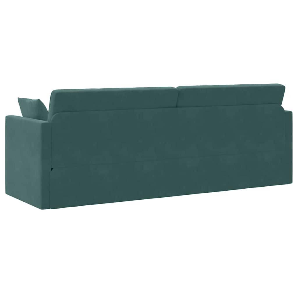 Sofá-Cama Verde-escuro 213 x 70 x 77 cm Veludo