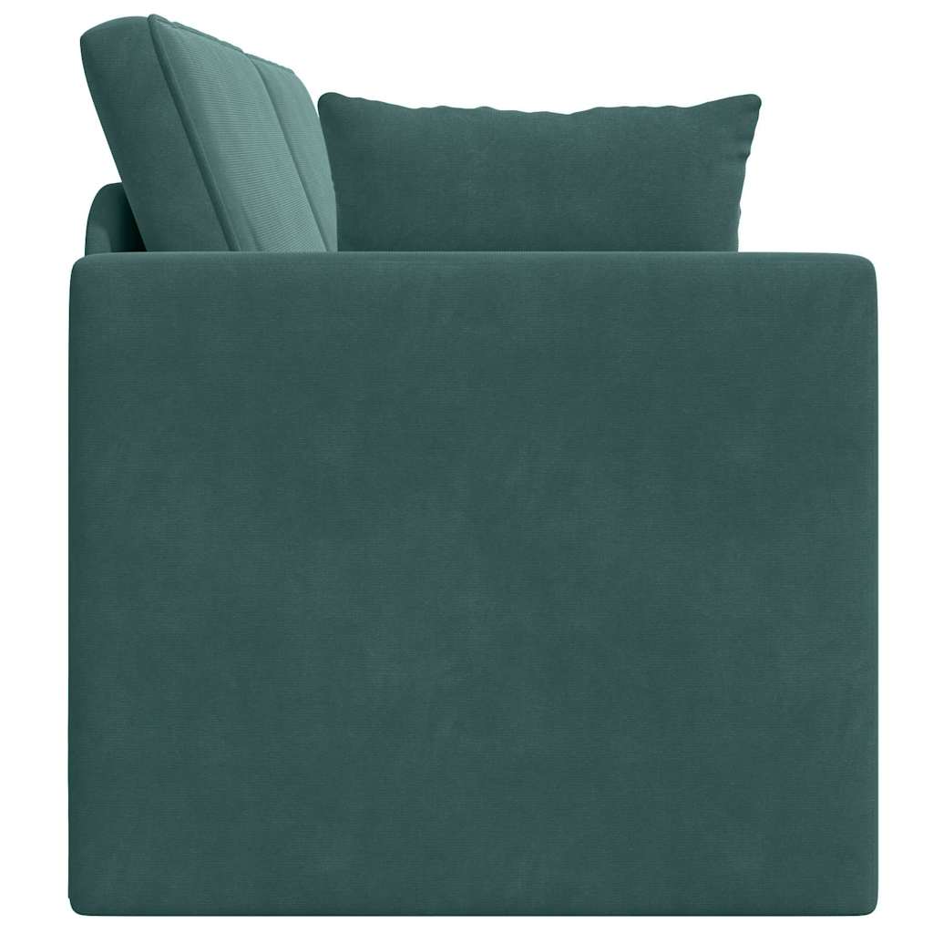 Sofá-Cama Verde-escuro 213 x 70 x 77 cm Veludo