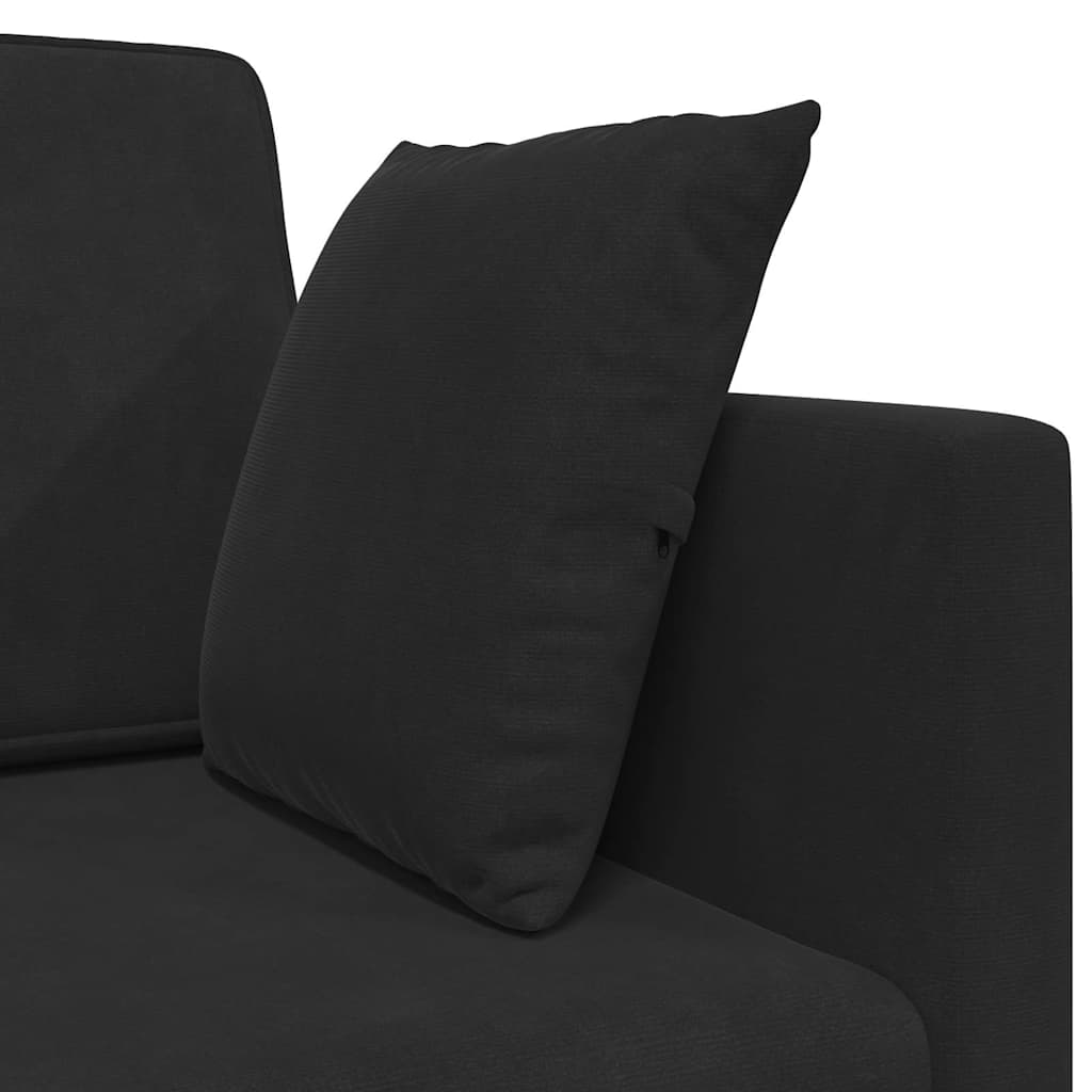 Sofá-Cama Preto 213 x 70 x 77 cm Veludo