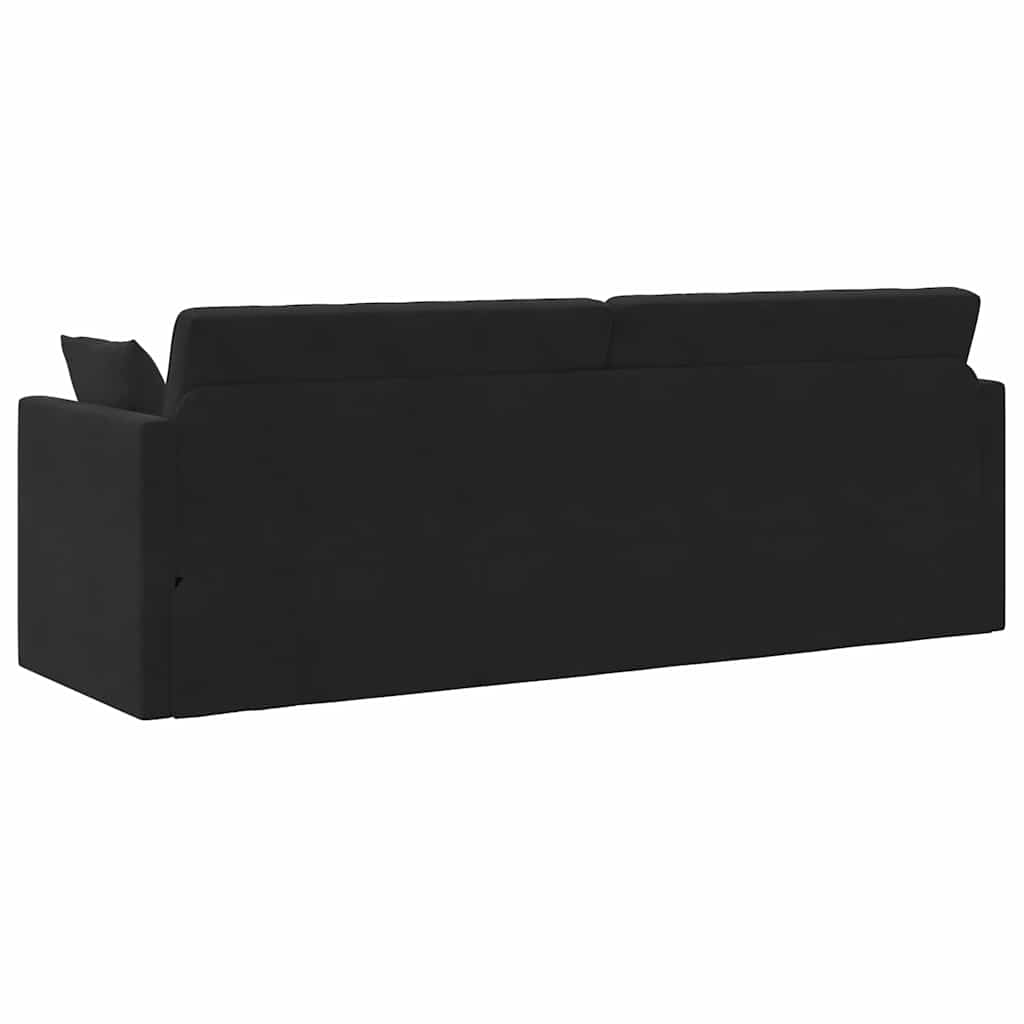 Sofá-Cama Preto 213 x 70 x 77 cm Veludo
