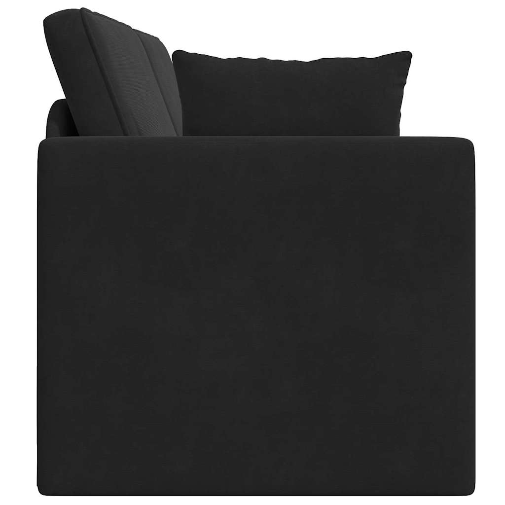 Sofá-Cama Preto 213 x 70 x 77 cm Veludo