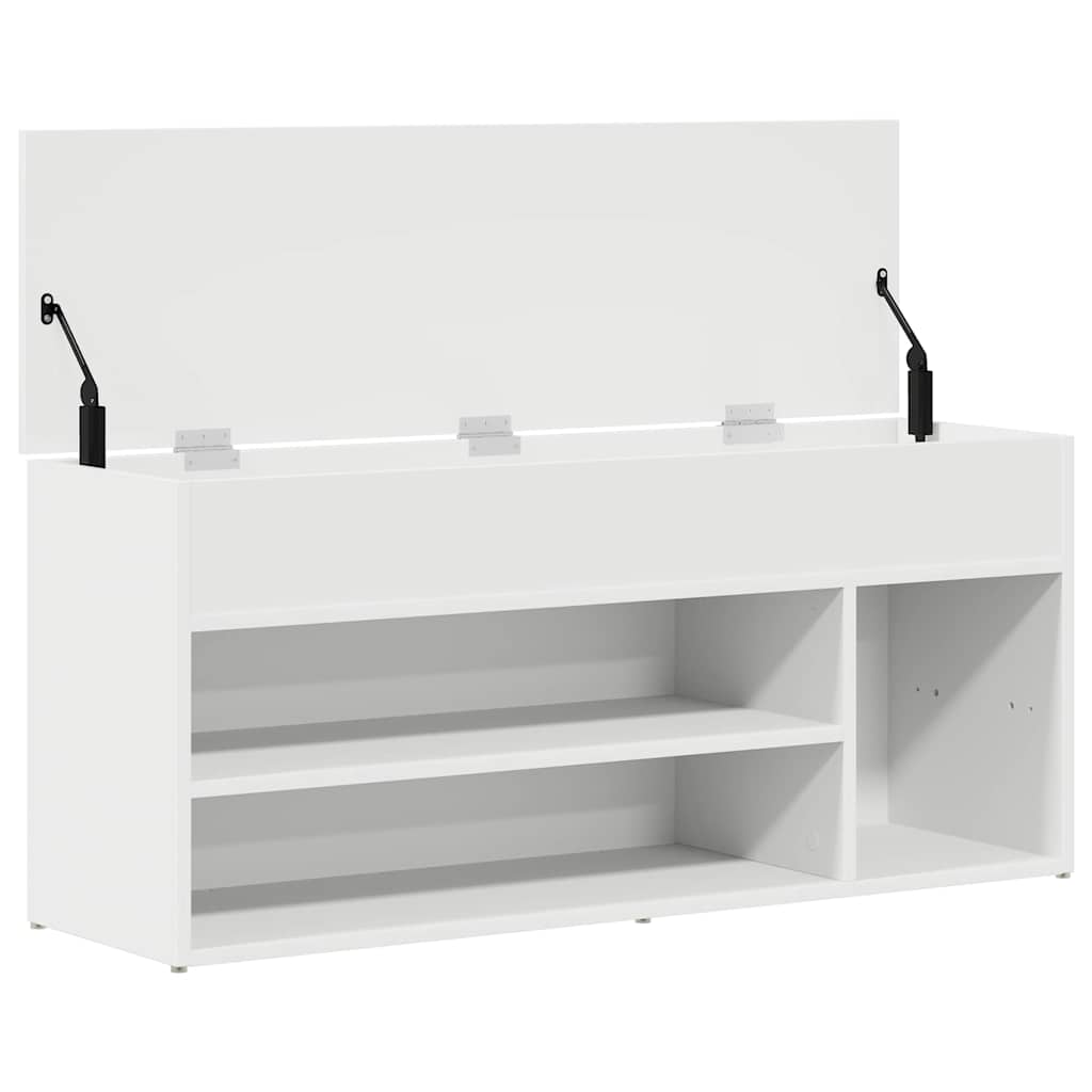 Banco sapateira 102x30,5x45 cm derivados de madeira branco