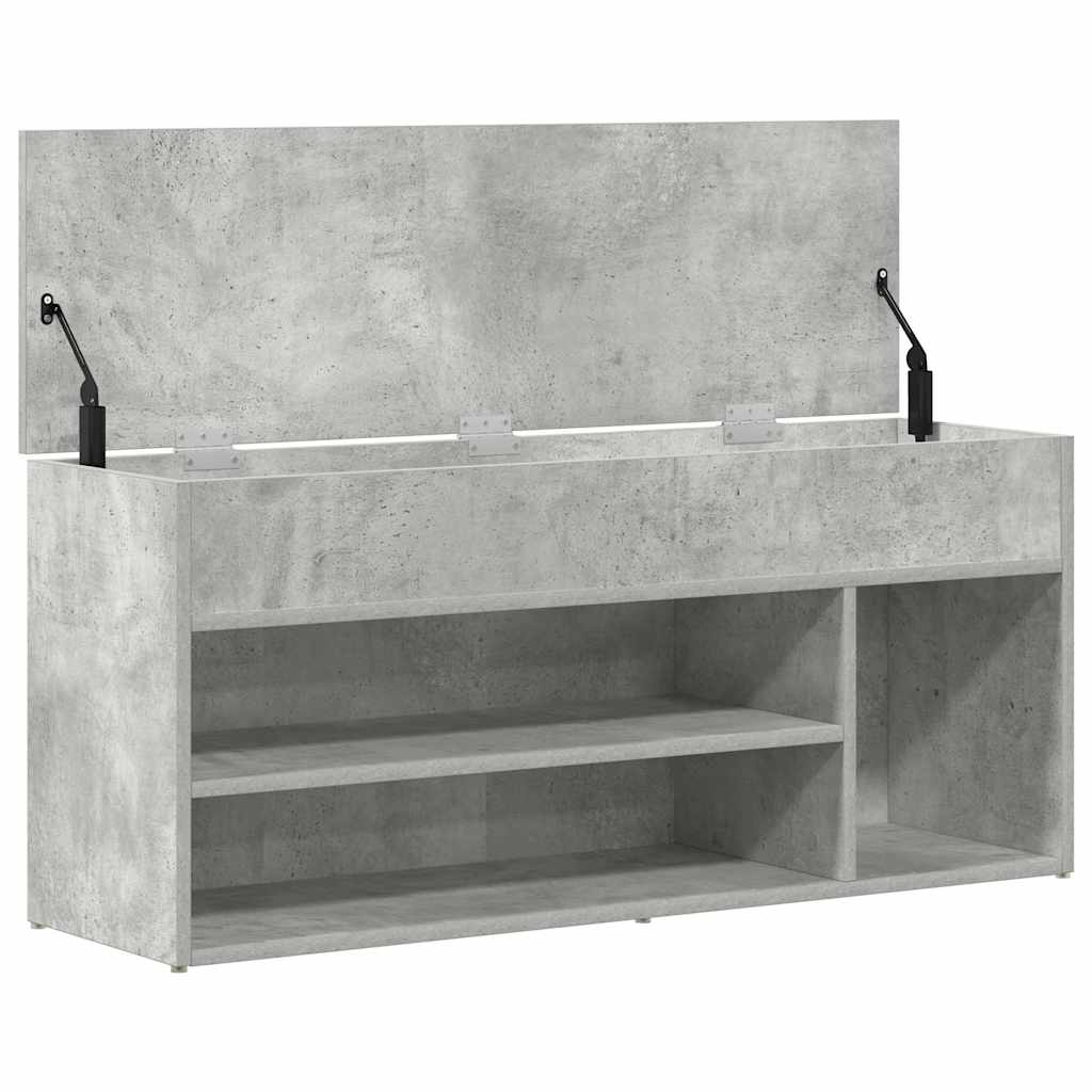 Banco sapateira 102x30,5x45 cm derivados cinzento cimento