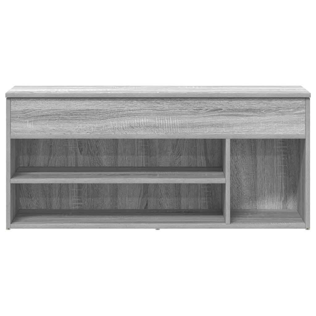 Banco sapateira 102x30,5x45cm derivados madeira cinzento sonoma