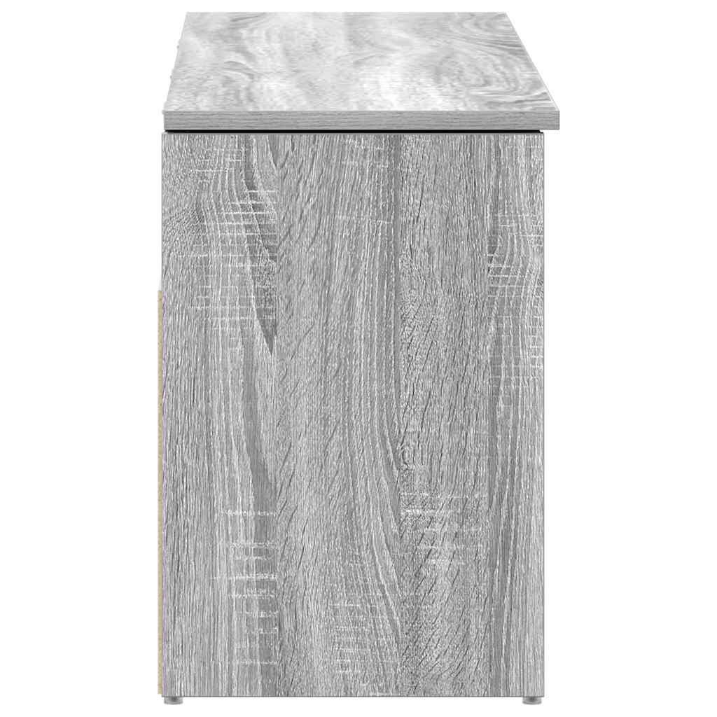 Banco sapateira 102x30,5x45cm derivados madeira cinzento sonoma