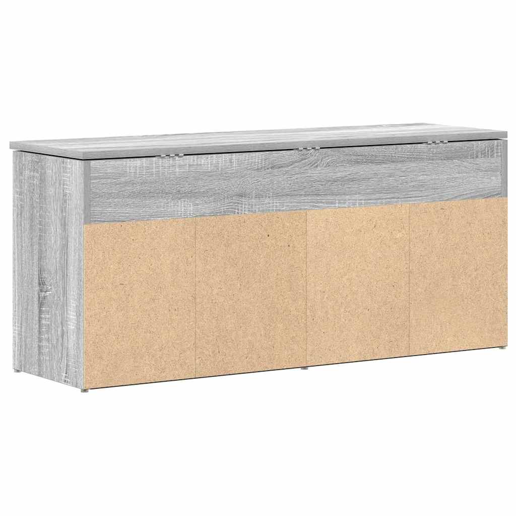 Banco sapateira 102x30,5x45cm derivados madeira cinzento sonoma
