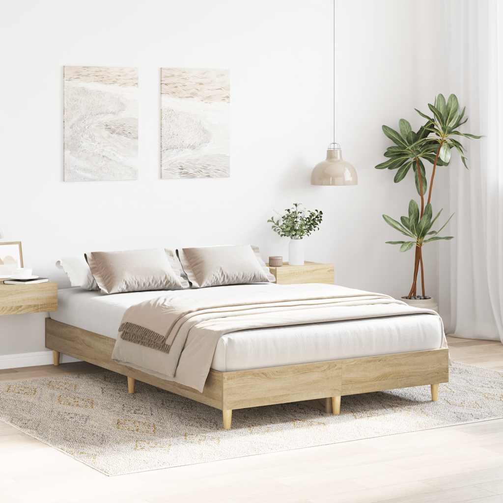 Estrutura cama sem colchão 120x200 cm carvalho sonoma