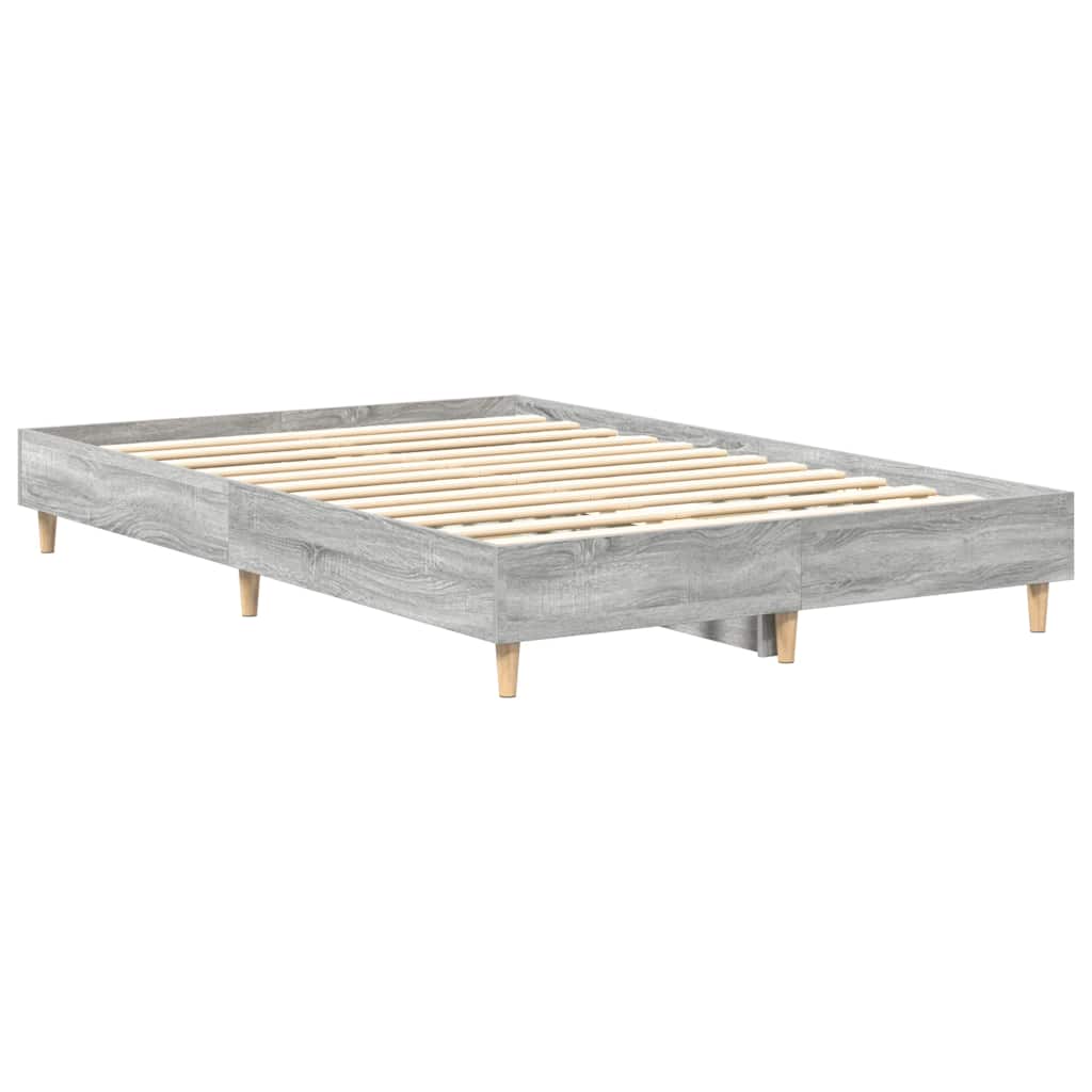 Estrutura de cama sem colchão 120x200 cm cinza sonoma