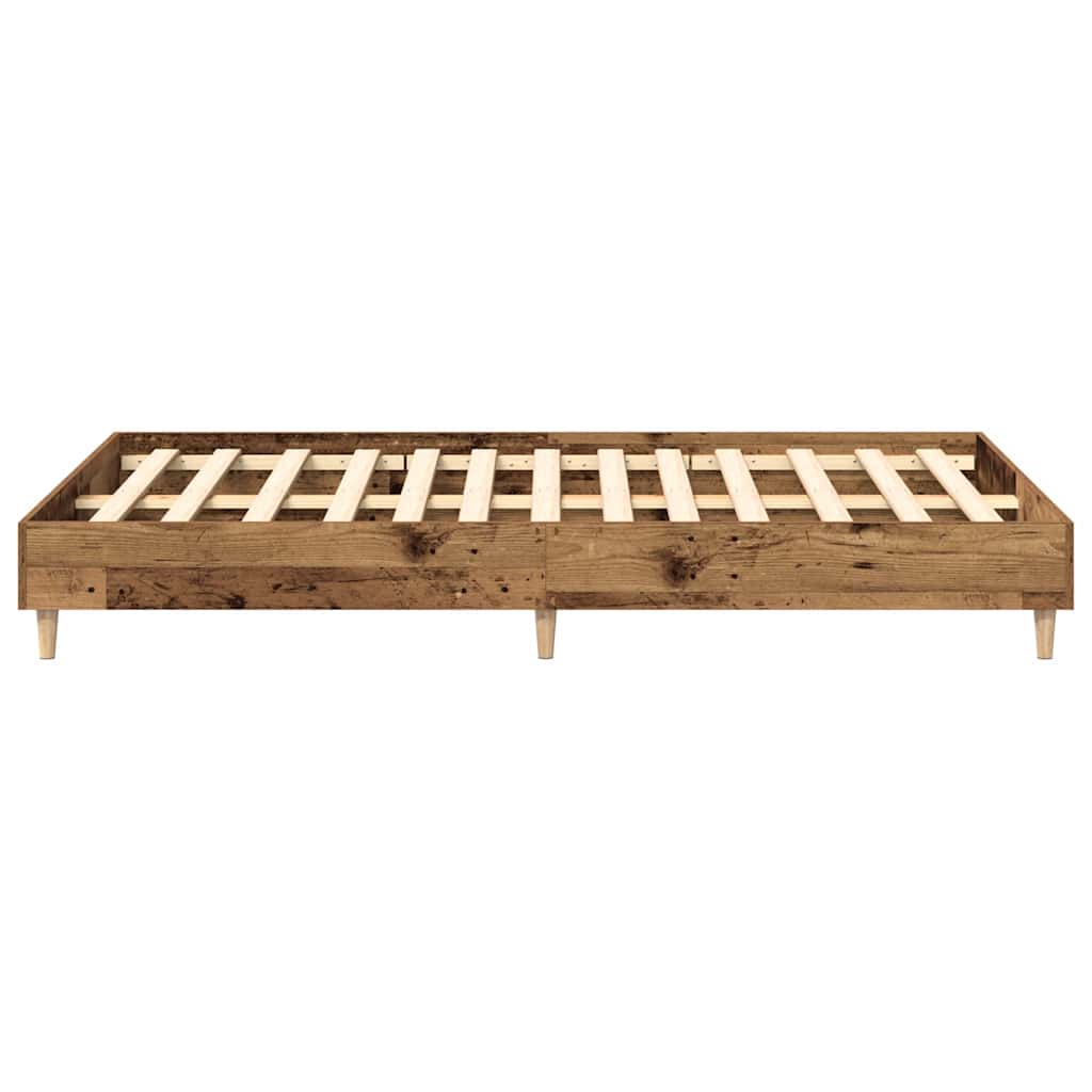 Estrutura de cama sem colchão 120x200 cm madeira velha