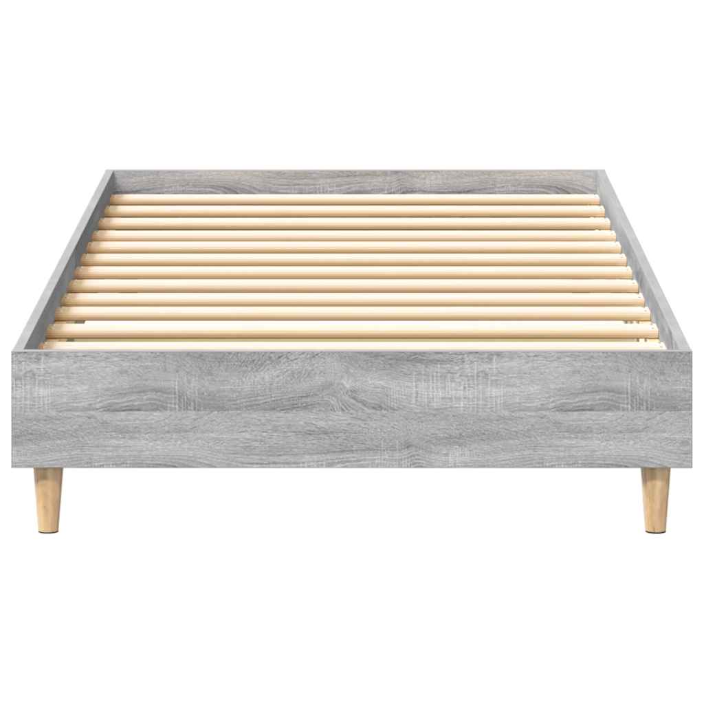Estrutura cama s/ colchão 100x200 cm cinzento sonoma