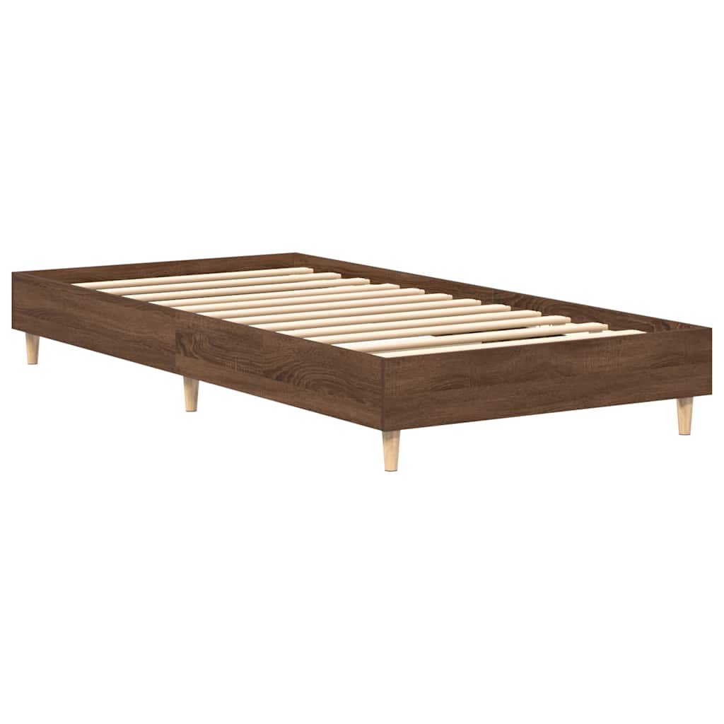 Estrutura cama s/ colchão 100x200 cm carvalho castanho