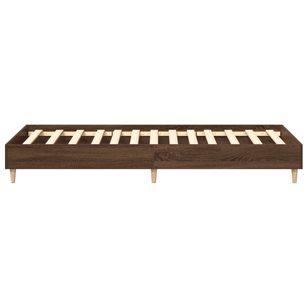 Estrutura cama s/ colchão 100x200 cm carvalho castanho