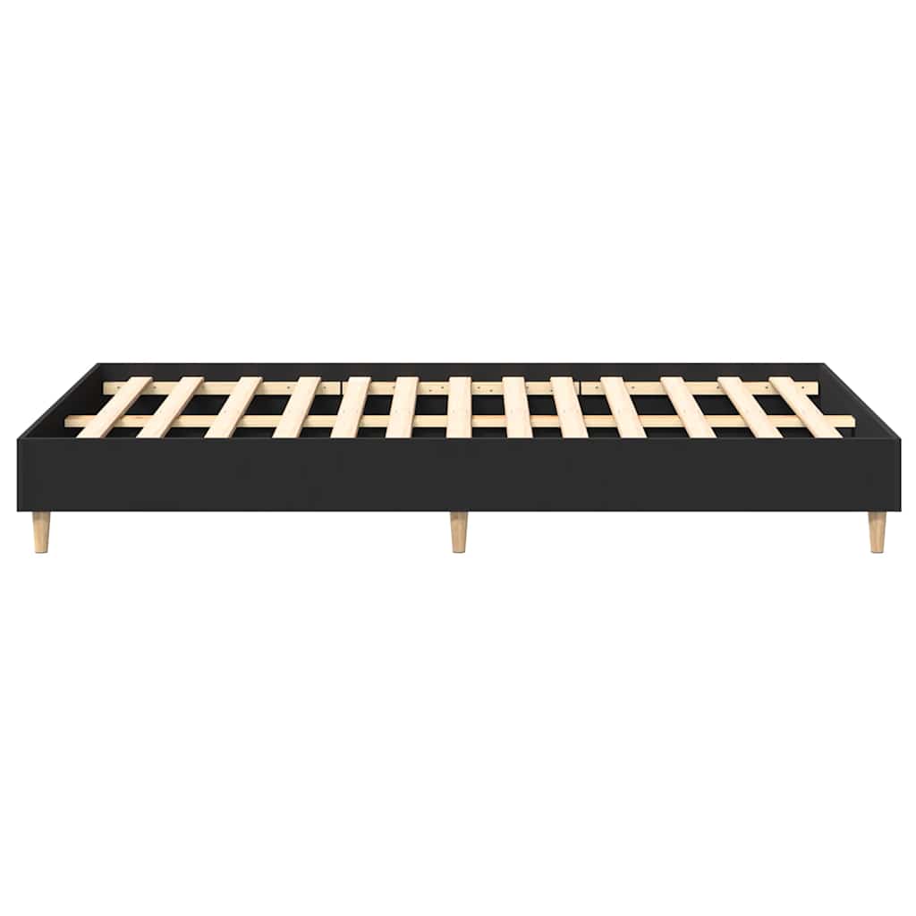 Estrutura de cama sem colchão 140x190 cm preto