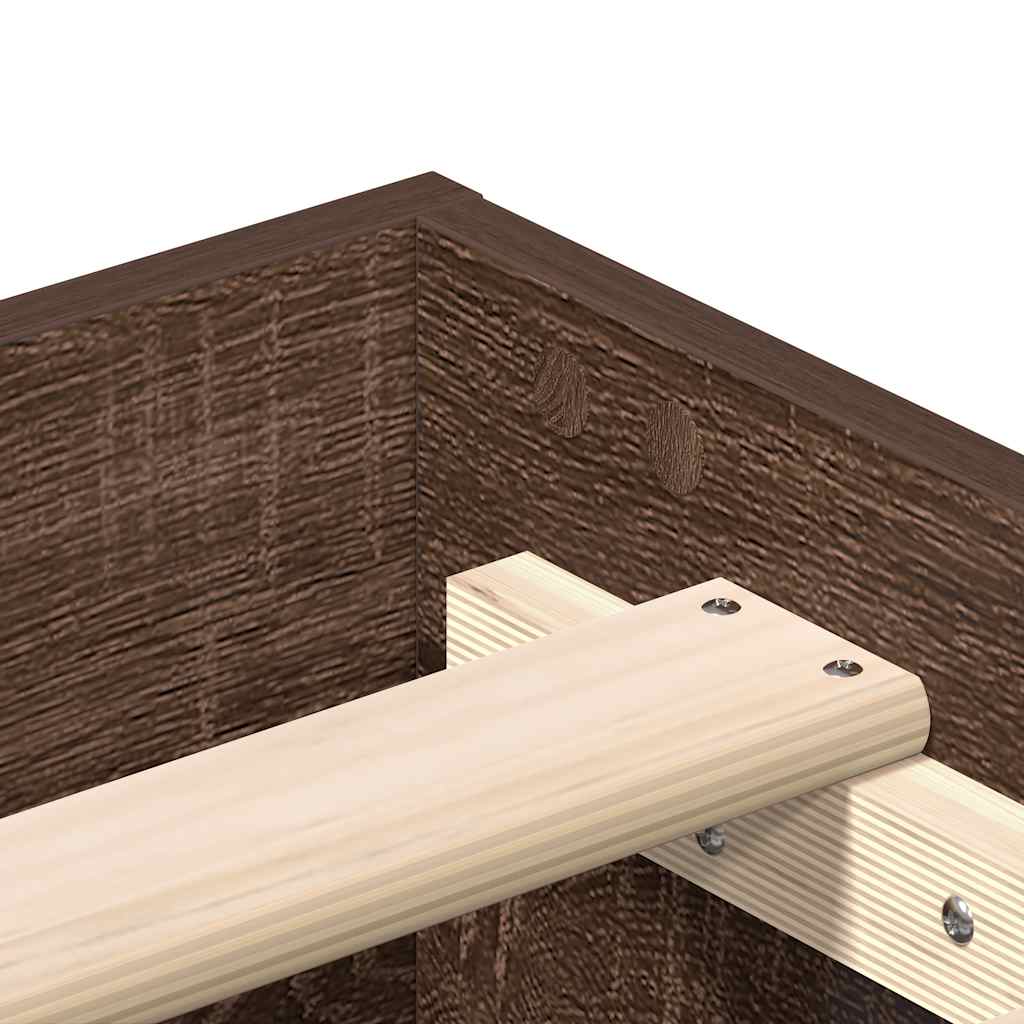 Estrutura de cama sem colchão 140x190 cm carvalho castanho