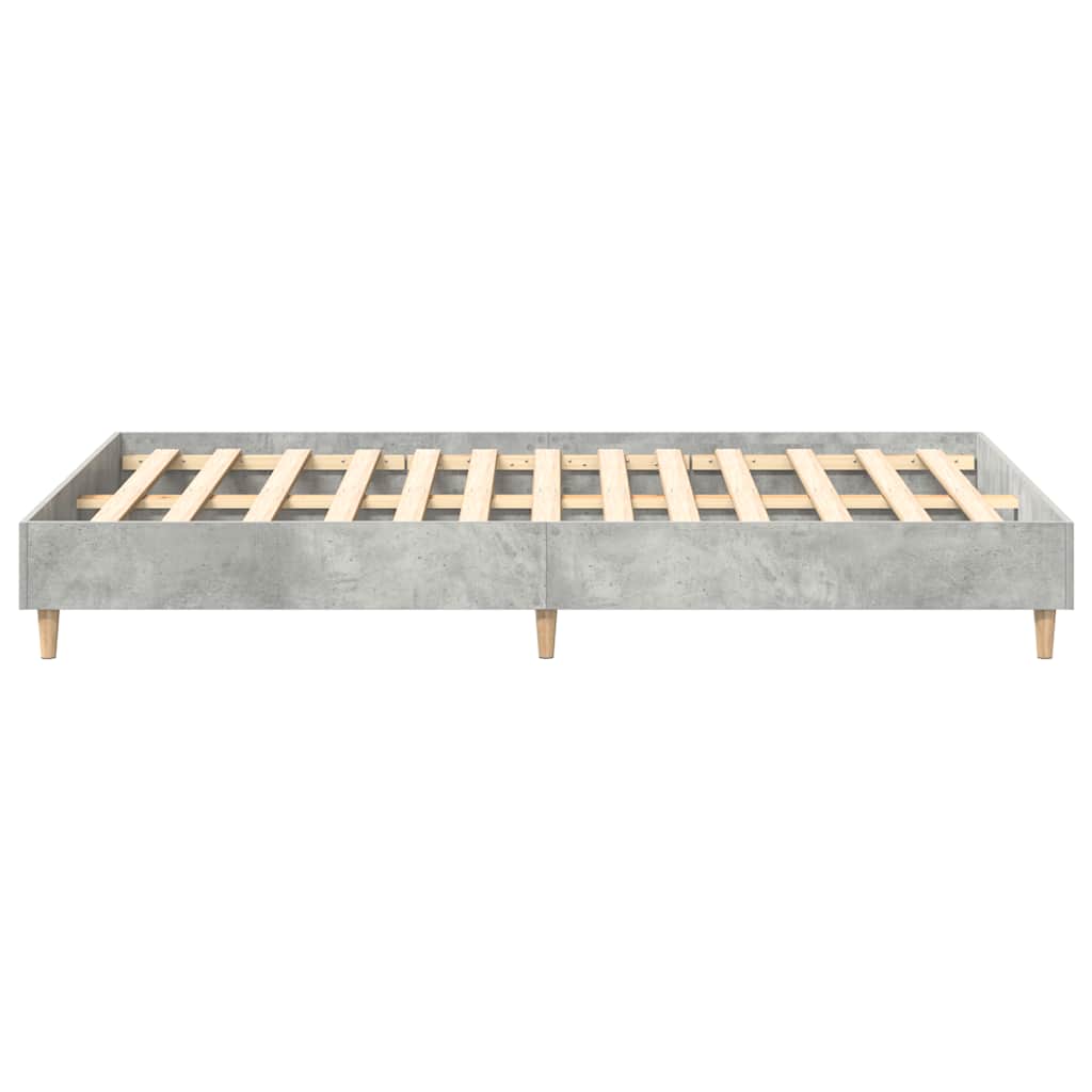 Estrutura de cama sem colchão 135x190 cm cinza cimento