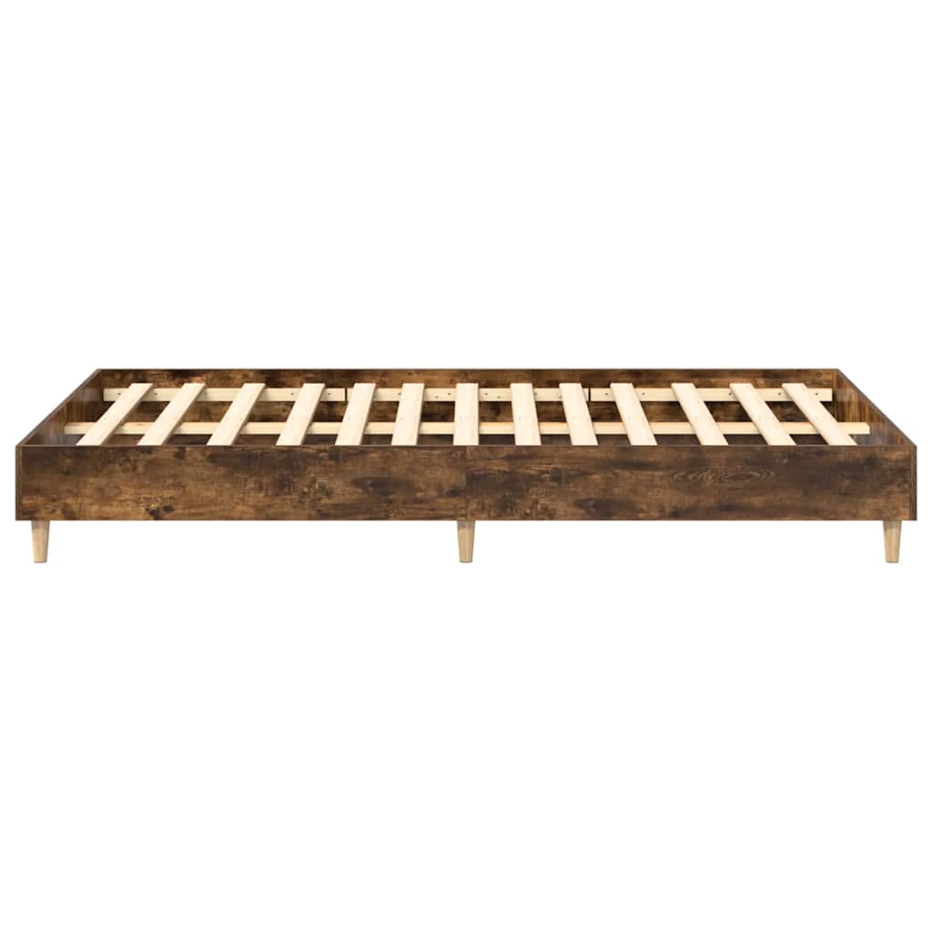 Estrutura de cama sem colchão 120x190 cm carvalho fumado
