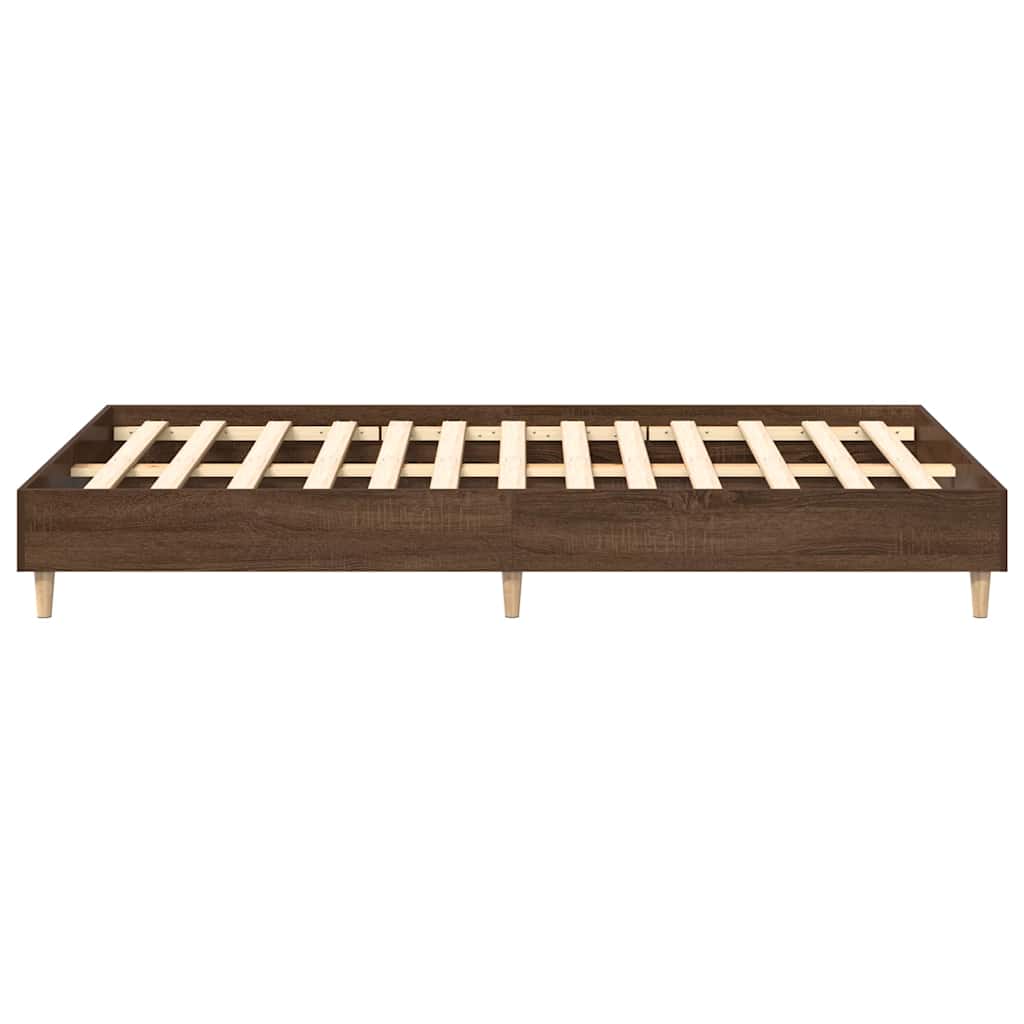 Estrutura de cama sem colchão 120x190 cm carvalho castanho