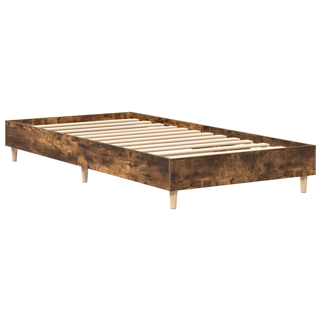 Estrutura cama s/ colchão 90x190 cm carvalho fumado