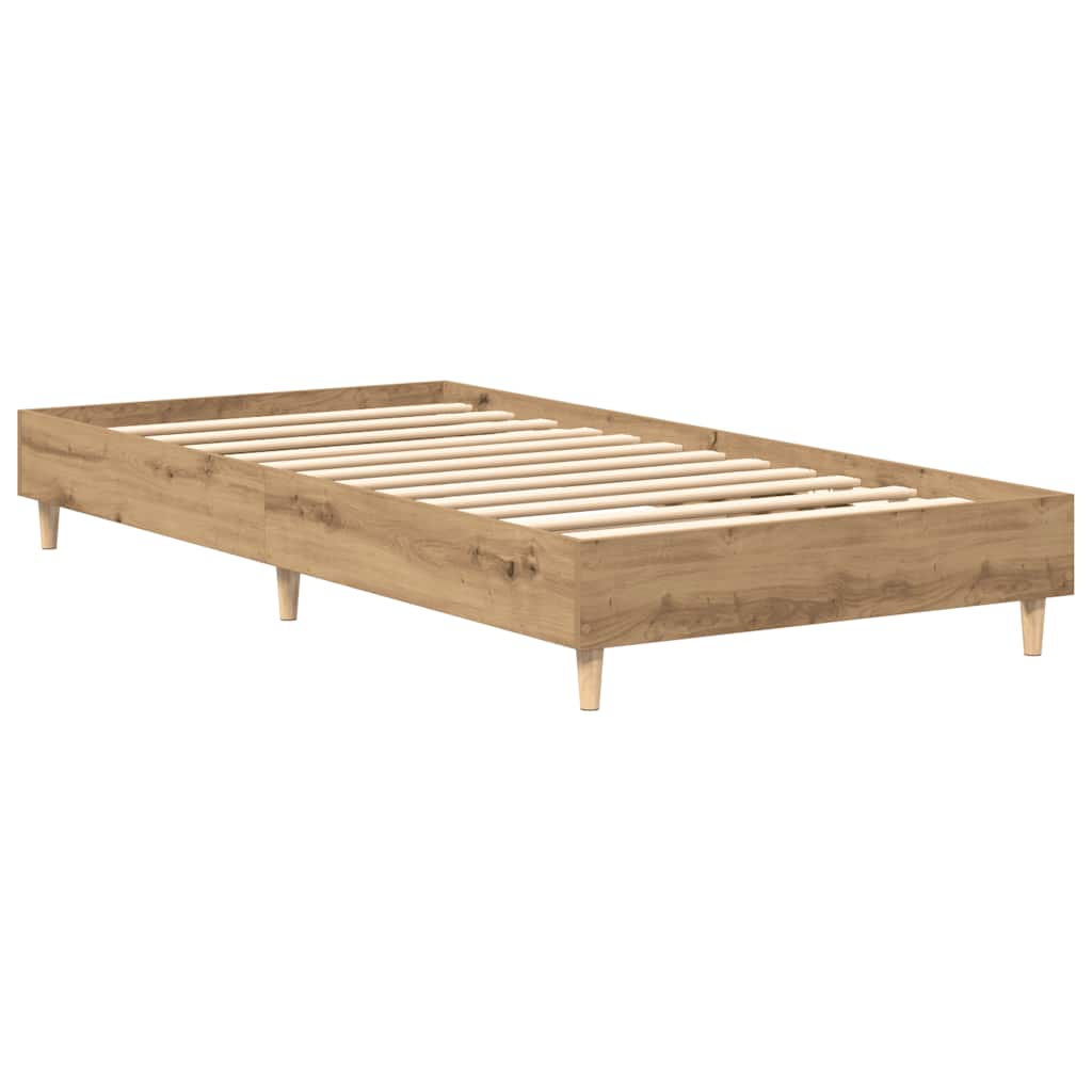 Estrutura de cama sem colchão 90x190 cm carvalho artesanal