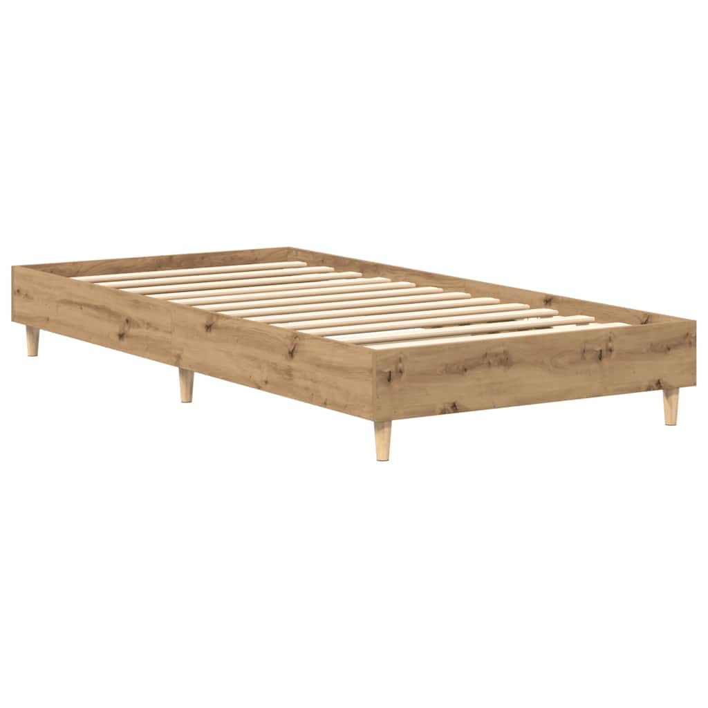 Estrutura de cama sem colchão 90x190 cm carvalho artesanal