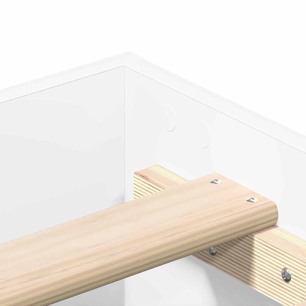 Estrutura cama s/ colchão 75x190 cm derivados de madeira branco