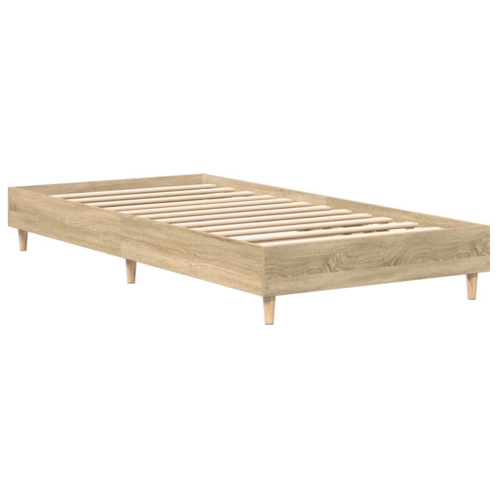 Estrutura cama s/ colchão 75x190 cm carvalho sonoma