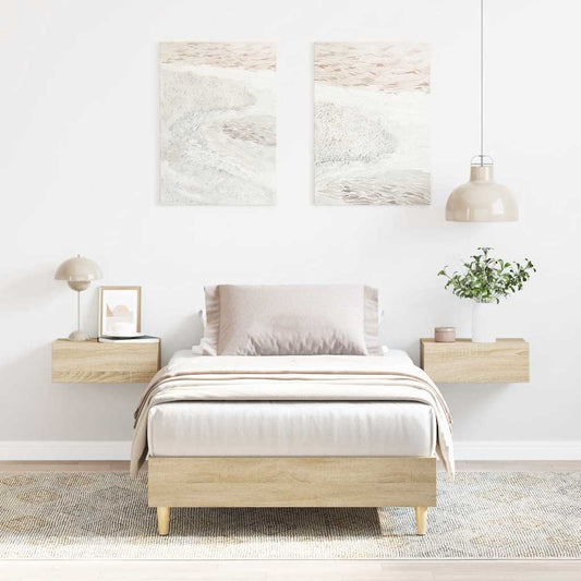 Estrutura cama s/ colchão 75x190 cm carvalho sonoma