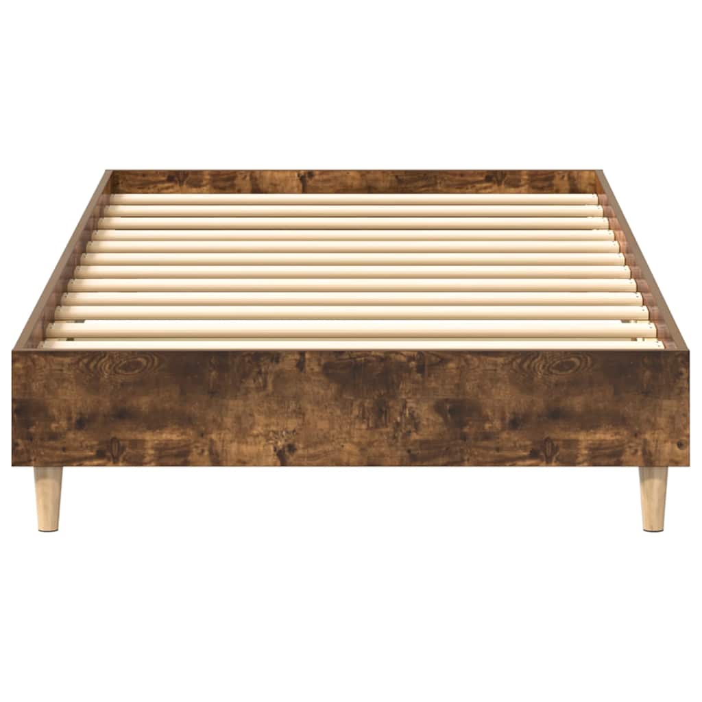 Estrutura cama s/ colchão 75x190 cm carvalho fumado
