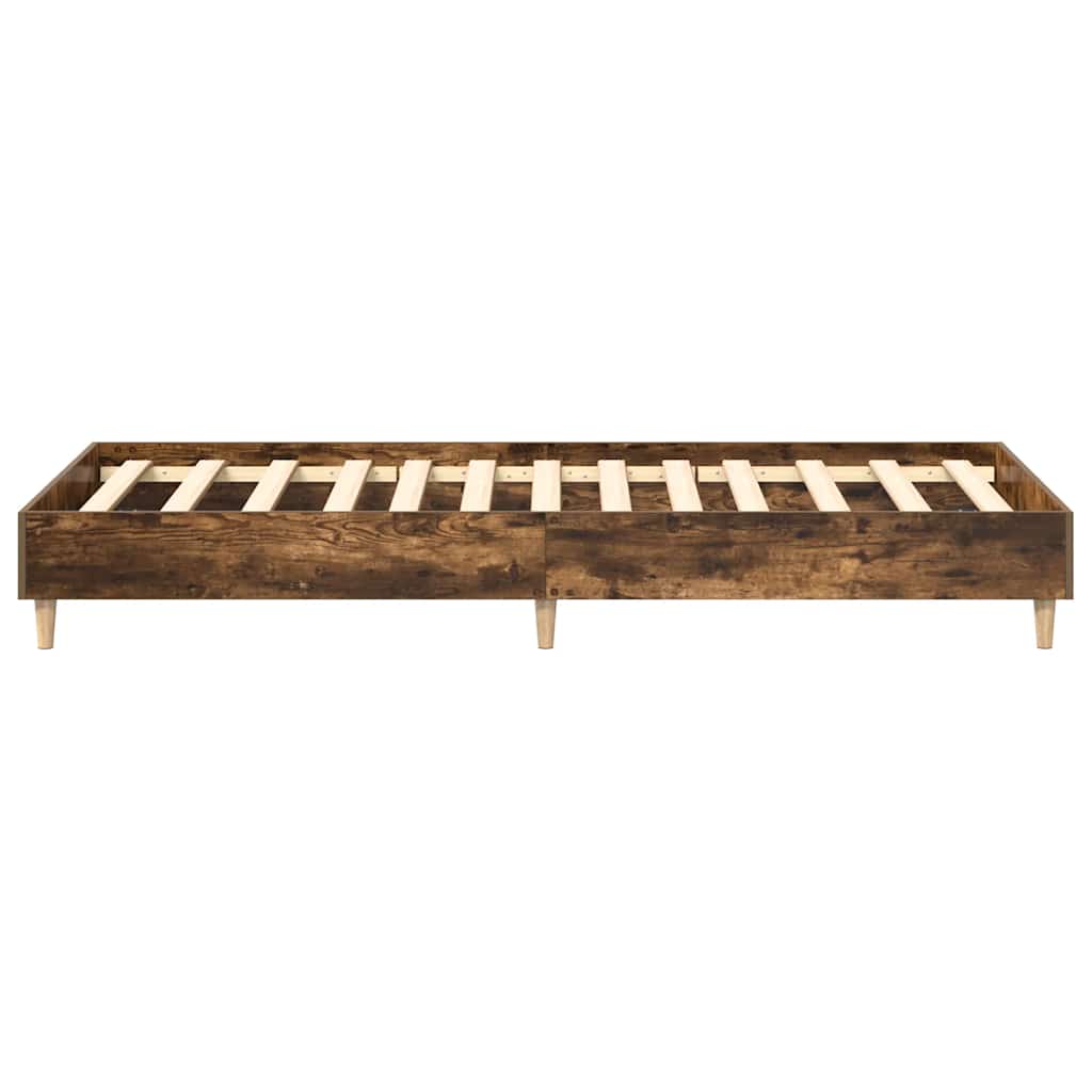 Estrutura cama s/ colchão 75x190 cm carvalho fumado