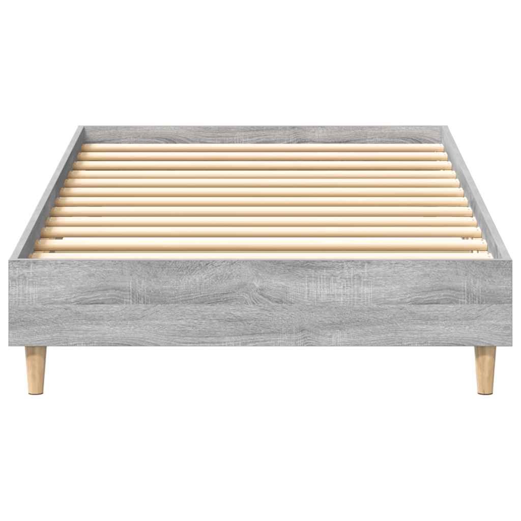 Estrutura cama s/ colchão 75x190 cm cinzento sonoma
