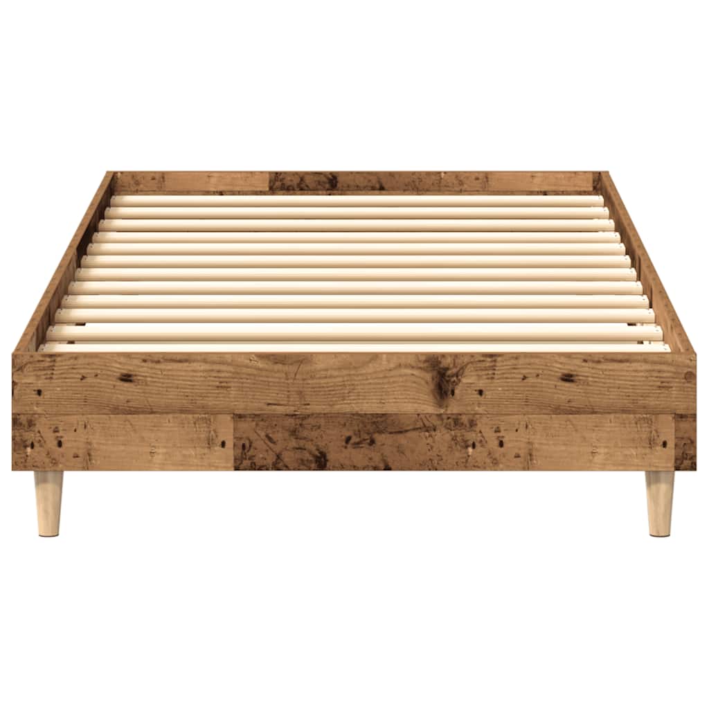 Estrutura de cama sem colchão 75x190 cm madeira velha