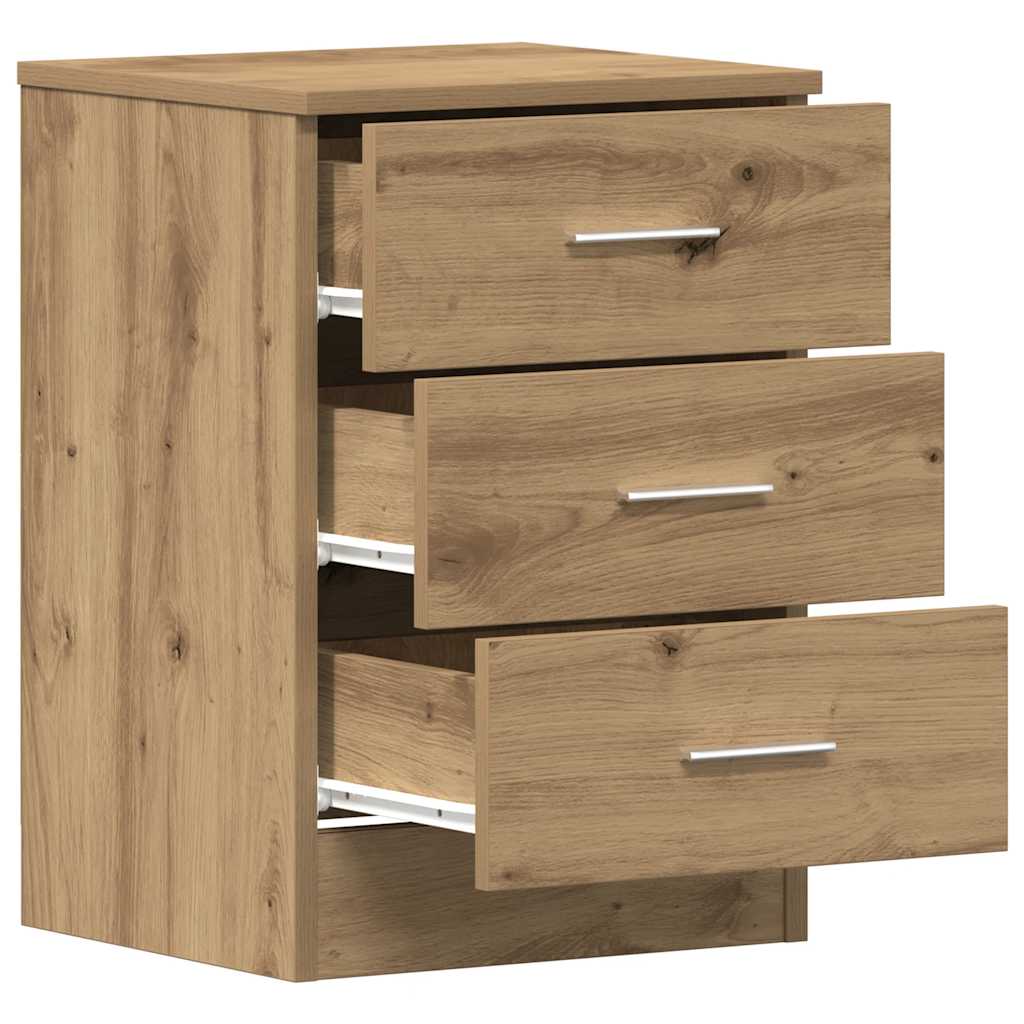 Mesa cabeceira 38x35x55 cm derivados madeira carvalho artisiano
