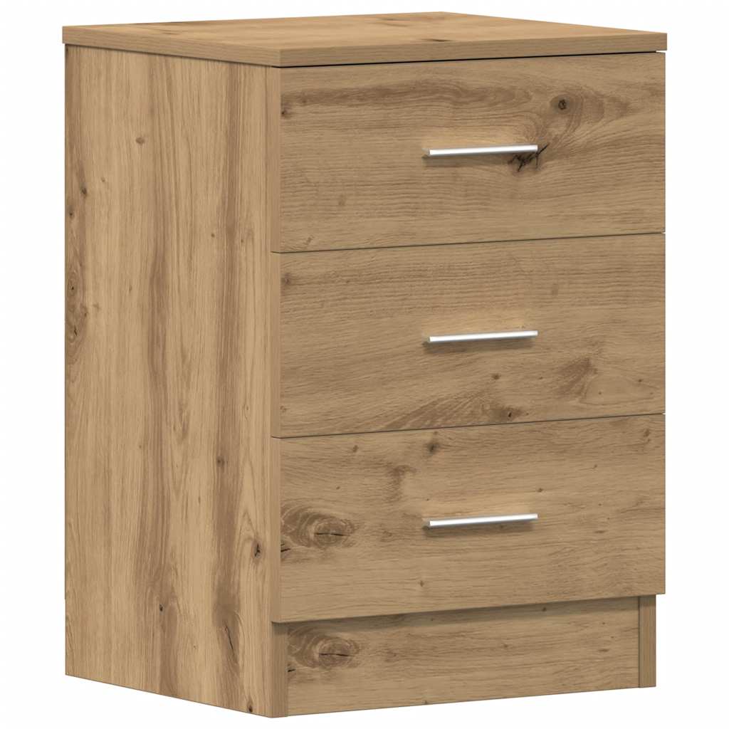 Mesa cabeceira 38x35x55 cm derivados madeira carvalho artisiano