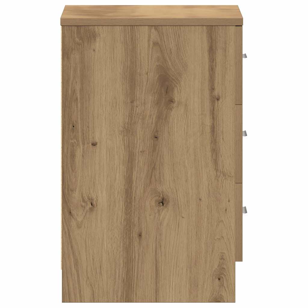 Mesa cabeceira 38x35x55 cm derivados madeira carvalho artisiano