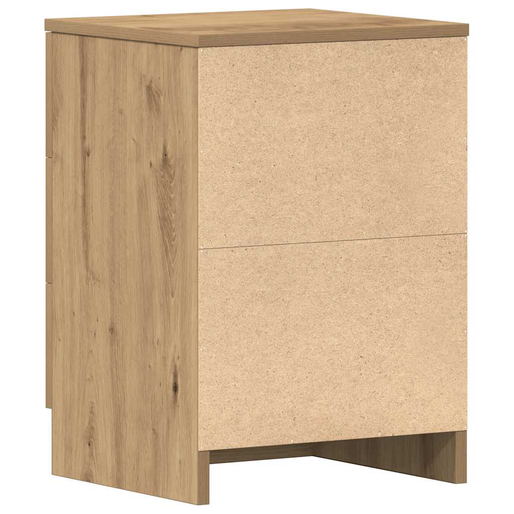 Mesa cabeceira 38x35x55 cm derivados madeira carvalho artisiano