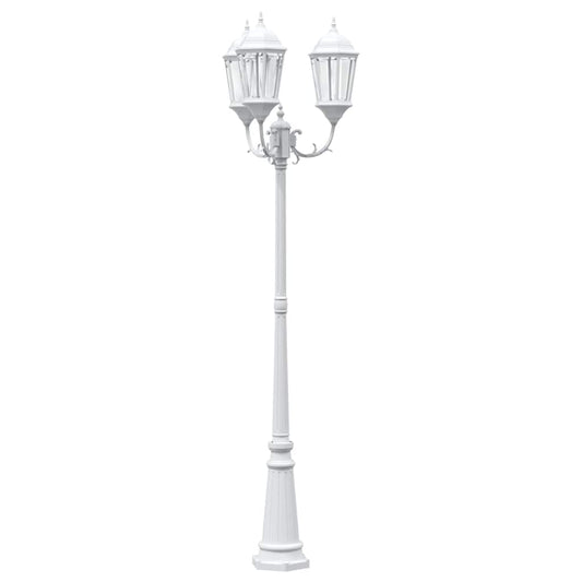 Luz de Jardim Branco 61 x 53 x 235 cm Alumínio e Vidro