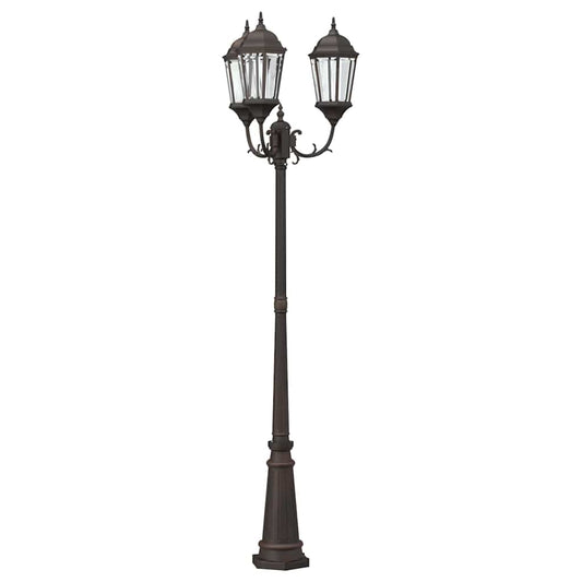 Luz de Jardim Bronze 61 x 53 x 235 cm Alumínio e Vidro