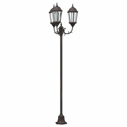 Luz de Jardim Bronze 57 x 49 x 241 cm Alumínio e Vidro