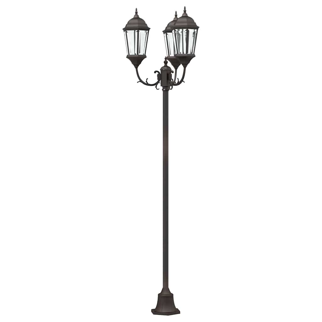 Poste de Luz de Jardim Bronze Alumínio, Vidro