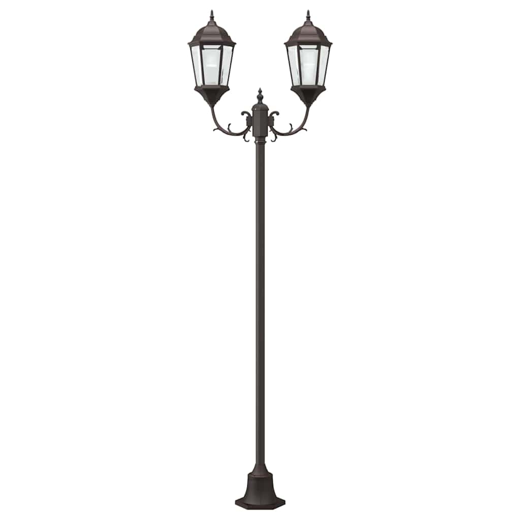 Poste de Luz de Jardim Bronze Alumínio e Vidro