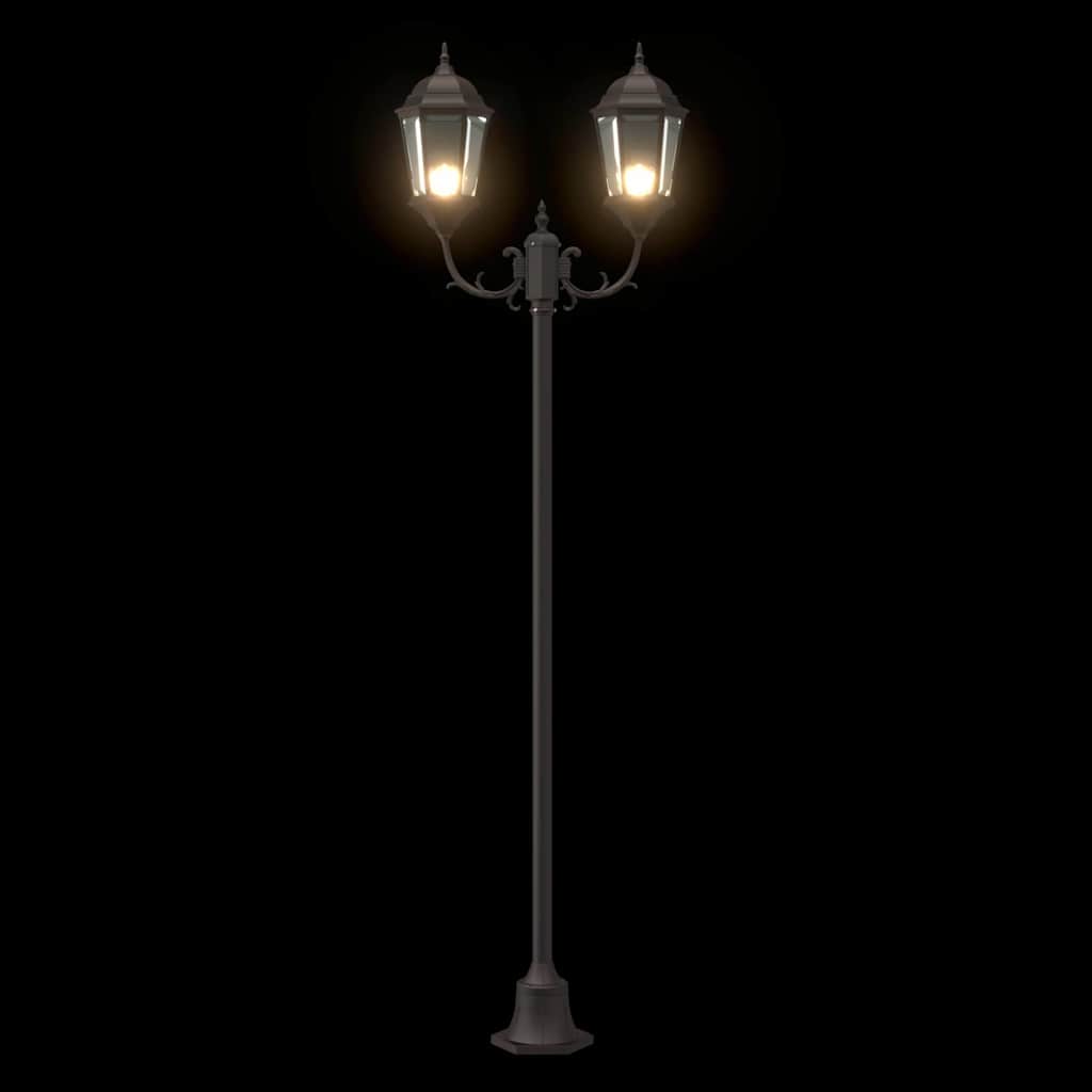Poste de Luz de Jardim Bronze Alumínio e Vidro