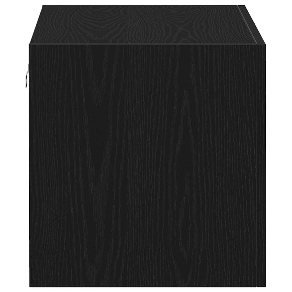 Armário parede 80x39x40 cm derivados madeira carvalho preto