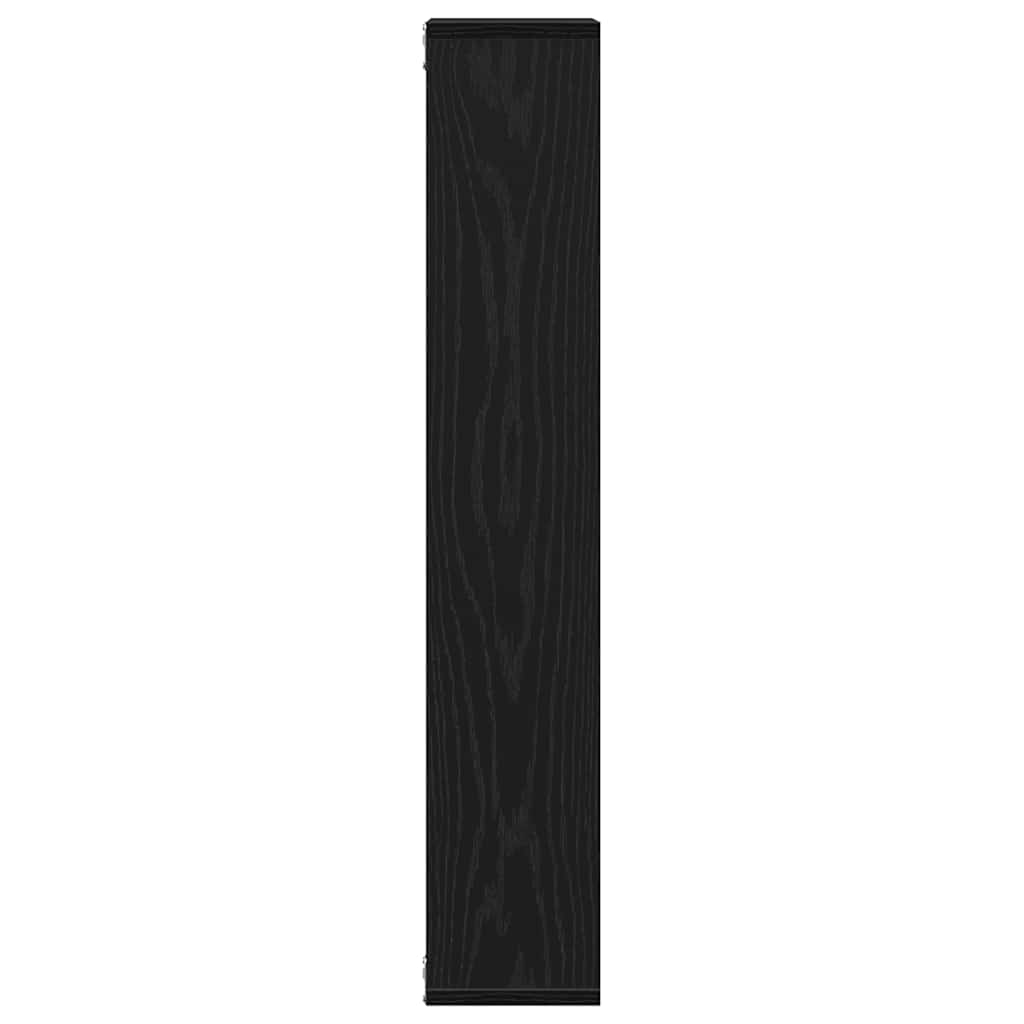 Prateleira de parede carvalho preto 36x16x90 cm madeira projetada