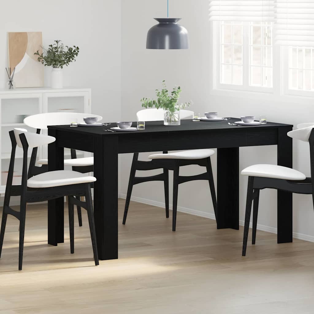 Mesa de jantar Carvalho preto 140 x 74.5 x 76 cm