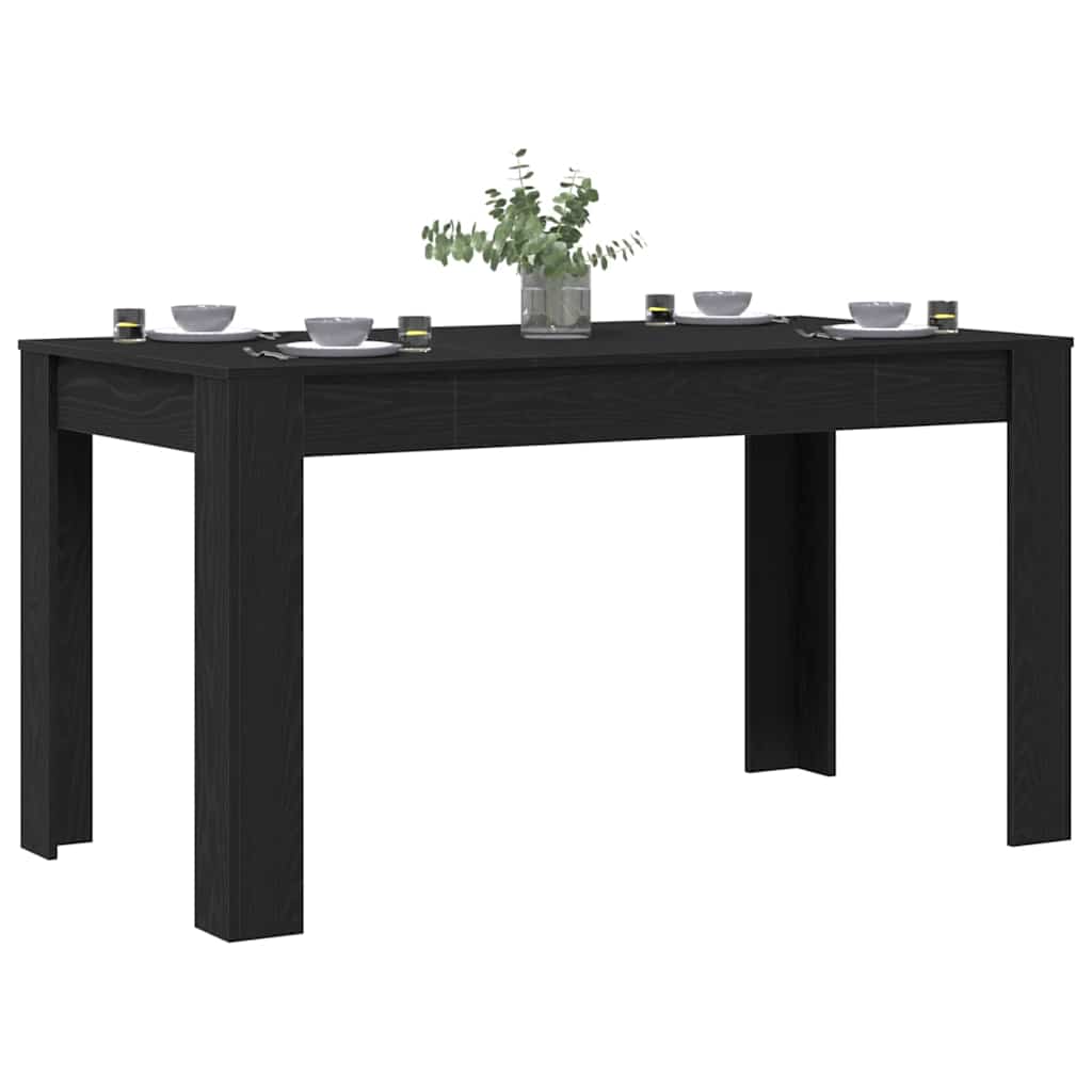 Mesa de jantar Carvalho preto 140 x 74.5 x 76 cm